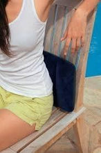 Load image into Gallery viewer, Velvet Soft Comfortable Air Inflatable Travel Pillow for Family Tour Children Babies - Blue