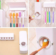 Load image into Gallery viewer, Tooth Brush Holder & Toothpaste Dispenser