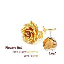 Load image into Gallery viewer, Artificial Golden Rose with Gift Box (10 inches)