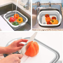 Load image into Gallery viewer, 3 in 1 Multi-Function Portable Foldable Chopping Board, Dish Rack, Washing Bowl & Draining Basket