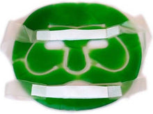 Load image into Gallery viewer, Reusable Anti Stress Cooling Gel Face Mask with Strap-on Velcro (Green)