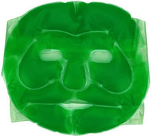 Load image into Gallery viewer, Reusable Anti Stress Cooling Gel Face Mask with Strap-on Velcro (Green)