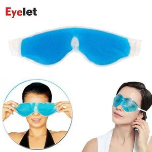 Plastic Cooling Gel Eye Mask with Stick-on Straps (Multicolour)