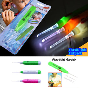 LED Flashlight Earpick with Tweezer