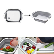 Load image into Gallery viewer, 3 in 1 Multi-Function Portable Foldable Chopping Board, Dish Rack, Washing Bowl &amp; Draining Basket
