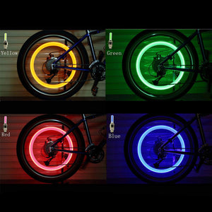 LED Flash Light lamp Bike car tire tyre Wheel Valve Sealing caps