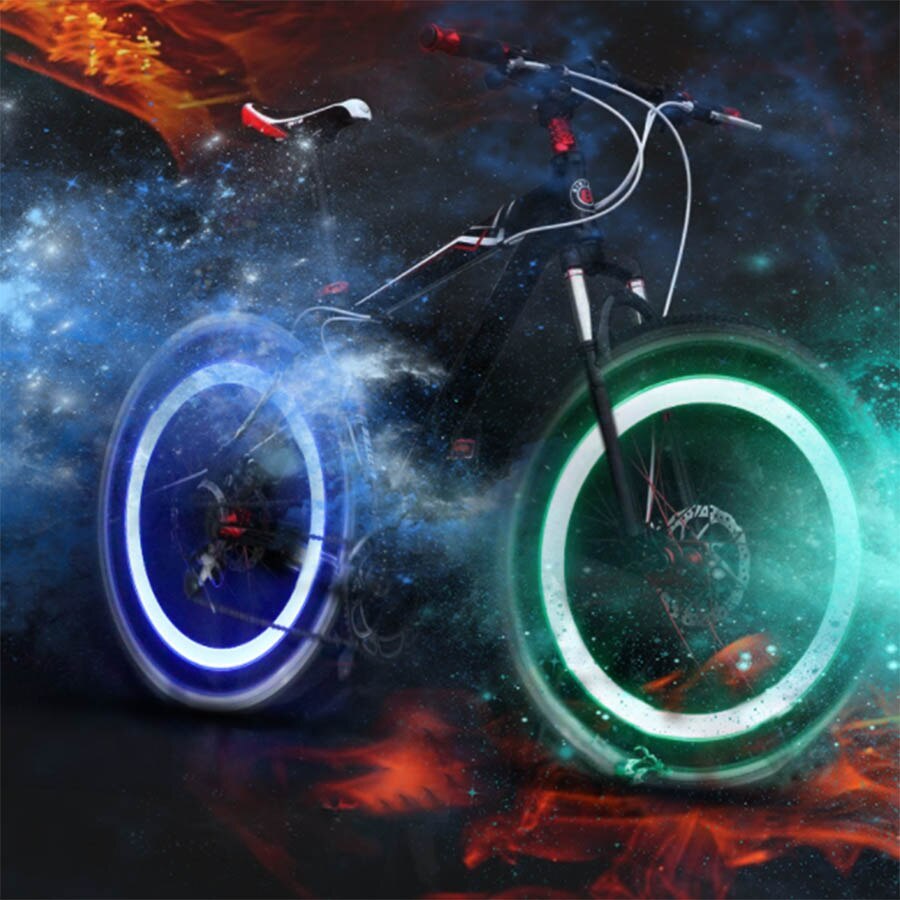 LED Flash Light lamp Bike car tire tyre Wheel Valve Sealing caps