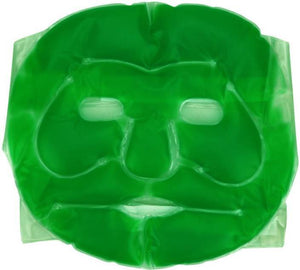 Reusable Anti Stress Cooling Gel Face Mask with Strap-on Velcro (Green)