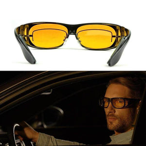 Men Night Vision Driving Anti Glare Eyeglasses HD Vision Wrap Arounds Glasses